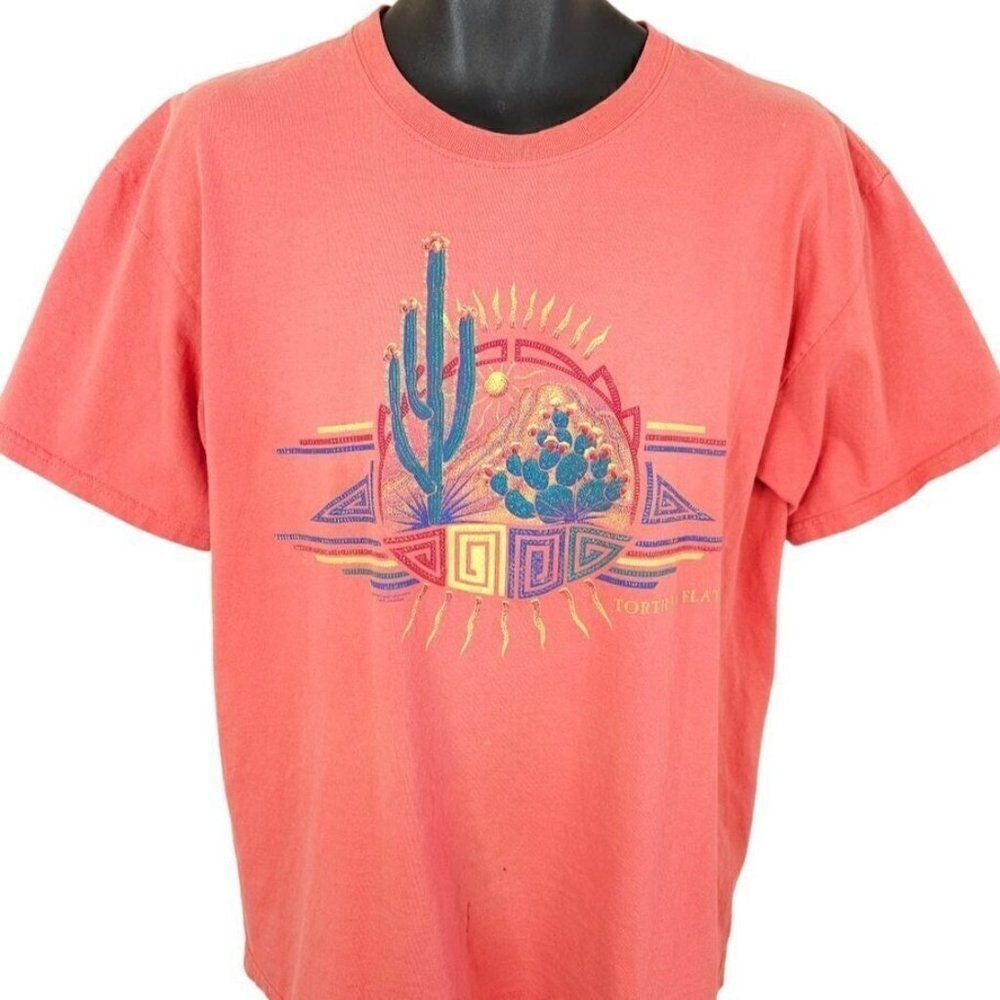 Vintage Tortilla Flat T Shirt Mens Size Large 90s Arizona Desert Cactus